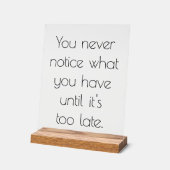 Vous Ne Remarquez Jamais Le Signal Acrylique (Angle)