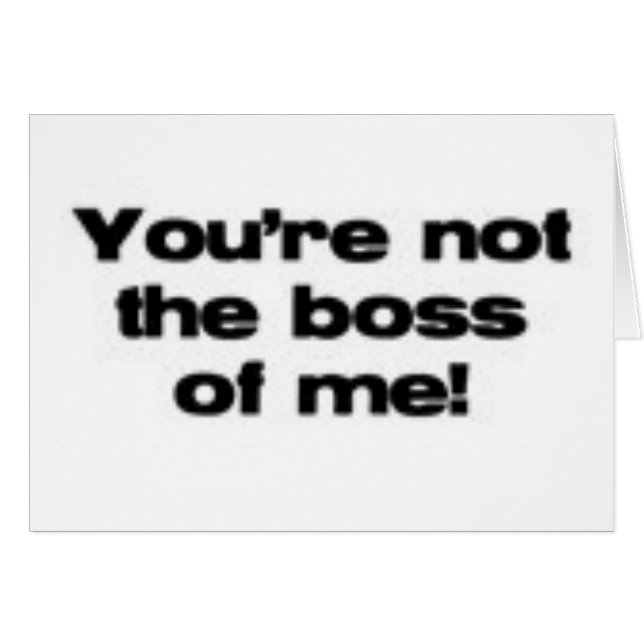 Vous n'êtes pas le patron de moi (Devant horizontal)