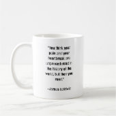 "Vous n'êtes pas seul" James Baldwin Cite Mug (Gauche)