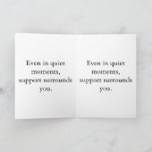 Vous n'êtes pas seul - Modèle de carte de vœux (Intérieur)