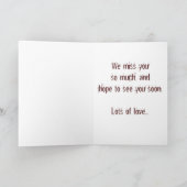 Vous nous manquez... Carte de vœux (Intérieur)