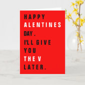 Vous obtiendrez la carte "V" plus tard Red Valenti (Fleur jaune)