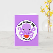 Vous Octopiez Mon Cœur Carte (Fleur jaune)