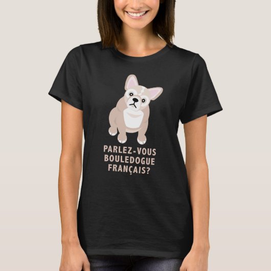 Vous parlez le T-shirt drôle de bouledogue (Devant)