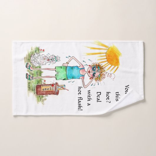 "Vous pensez que c'est chaud", "flash chaud" mémoi (Serviette à main)