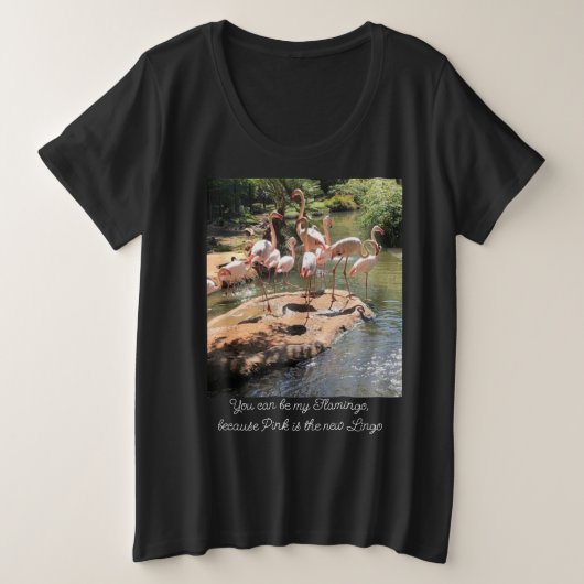 Vous pouvez être mon Flamant rose, ... Noir fémini (Design devant)
