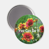 Vous Pouvez Le Faire Fleurs Aimant Motivationnel (Recto/Verso)