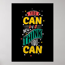 Vous Pouvez Si Vous Pensez Vous Motivation Poster