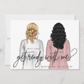 Vous Préparerez-Vous Avec Moi ? Carte Girls in Rob (Devant)