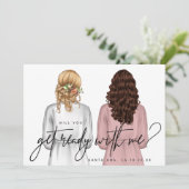 Vous Préparerez-Vous Avec Moi ? Carte Girls in Rob (Debout devant)