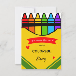 Vous rendez le monde plus coloré Carte de la Saint