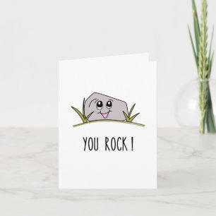 Vous, Rock ! Carte de voeux mignonne et amusante