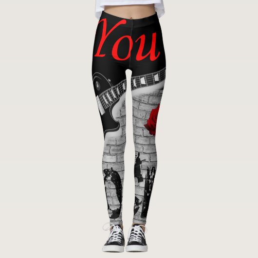 vous rock leggings noirs rouges (Devant)