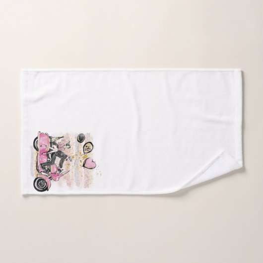 Vous Rock Mon Monde | Sublimation de motocyclette  (Serviette à main)