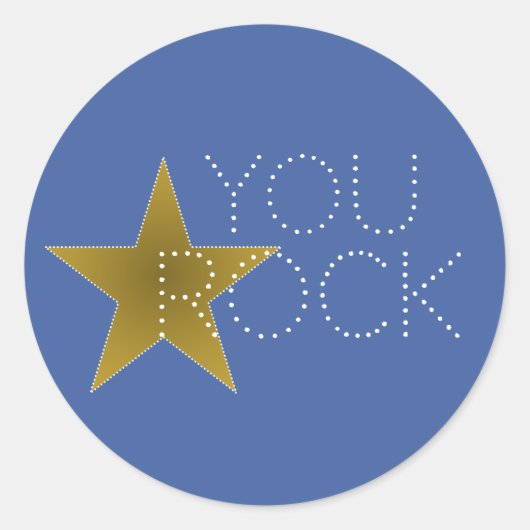 Vous Rock Star Anniversaire Stickers Party Blue Go (Devant)