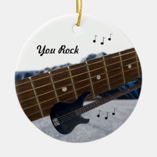 Vous Rockez Ornement Céramique Guitare