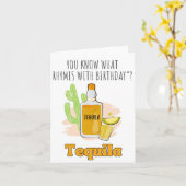 Vous Savez Ce Que Tequila Puns Carte Anniversaire (Fleur jaune)