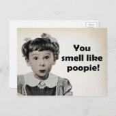 Vous Sentez Comme Poopie Carte Postale (Devant / Derrière)