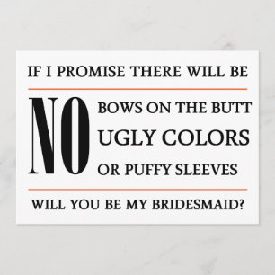 Vous serez ma carte de demoiselle d'honneur