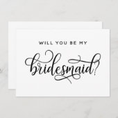 Vous serez ma carte de proposition de demoiselle (Devant / Derrière)