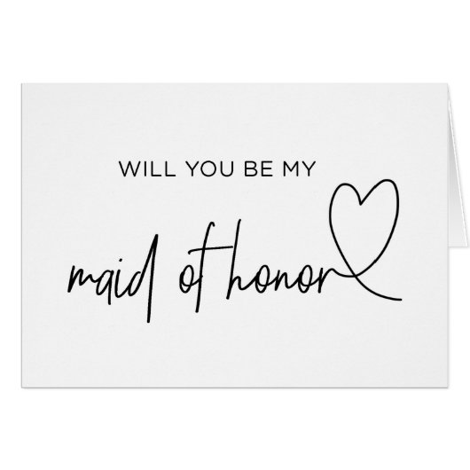 Vous serez ma domestique de carte de proposition (Devant horizontal)