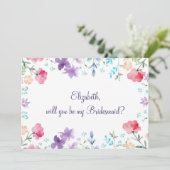 Vous serez mon invitation florale de demoiselle (Debout devant)