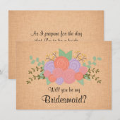 Vous serez mon invitation florale de guirlande de (Devant / Derrière)