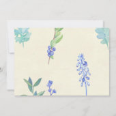 vous serez mon ivoire floral bleu de carte de (Dos)