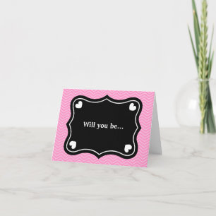 Vous serez mon rose et chevron de la carte de
