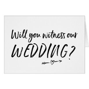 Vous serez témoin de notre carte de mariage