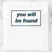 Vous serez trouvé : Stickers (Sac)