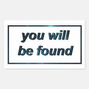 Vous serez trouvé : Stickers