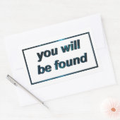 Vous serez trouvé : Stickers (Enveloppe)