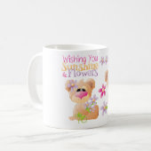 Vous Souhaitant Soleil Et Fleurs Café Mug (Devant gauche)