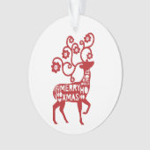 Vous souhaitant un ornement de renne de Joyeux (devant)