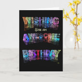 Vous souhaitant une carte d'anniversaire (Fleur jaune)