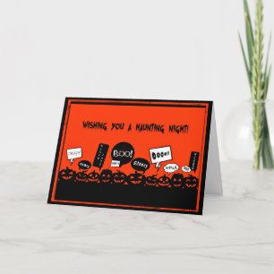 Vous souhaitant une Nuit Hantée - Carte Halloween