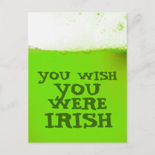 Vous Souhaitez Être Irlandais Green Beer Carte Pos