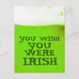 Vous Souhaitez Être Irlandais Green Beer Carte Pos