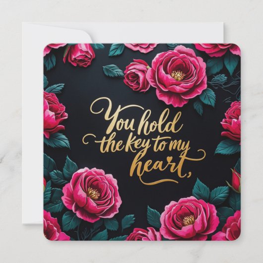 Vous tenez la clé de mes cartes de Saint-Valentin (Devant)