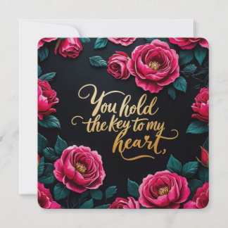 Vous tenez la clé de mes cartes de Saint-Valentin