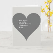 Vous Transformez Mon Cœur Froid Gris Carte (Fleur jaune)