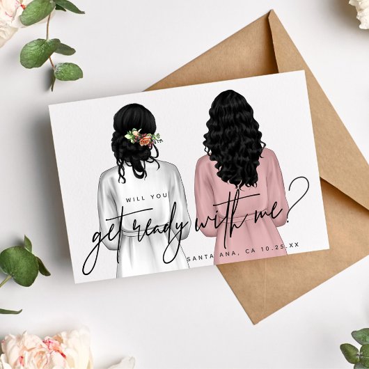 Vous vous préparerez avec moi ? Carte Filles en pe
