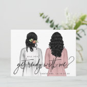 Vous vous préparerez avec moi? Carte Filles en rob (Debout devant)