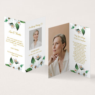 Vouw Jasmine Foto Roukaart Visitekaartjes
