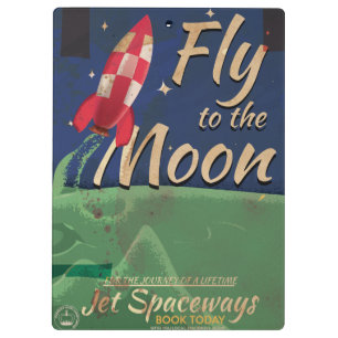 Vouw me naar het poster van de Moon Vintage-reis Klembord