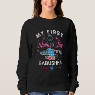 Vouw mijn eerste Moederdag als Babushka moeder. Trui