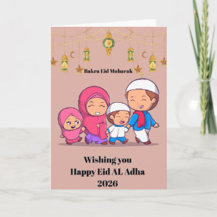Vouwbare kerstkaart Eid Al Adha 2026 Feestdagen Kaart