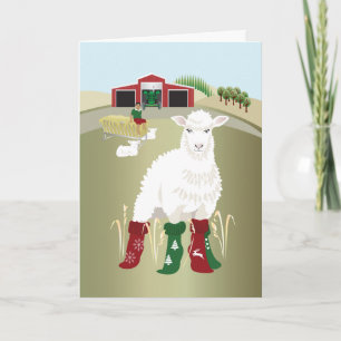 Vouwbare kerstkaart 'Kerstsokken' Kaart