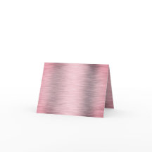 Vouwbare Roze RVS Wenskaart Metaalachtig